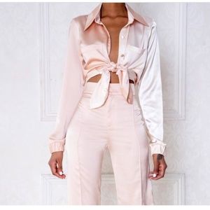 Beige Top Ombre Blouse